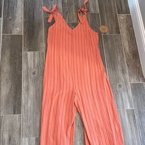 urban romantics striped linen jumpsuit